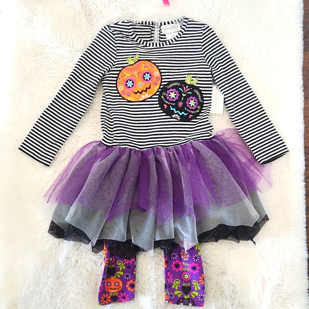 2 Piece Set Halloween Tulle Skirt Outfit